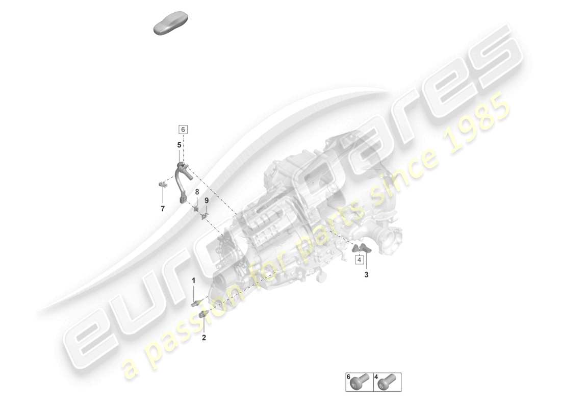 porsche 2023 (992-1 gt3/rs/st) sensores de caja de cambios manual diagrama de piezas