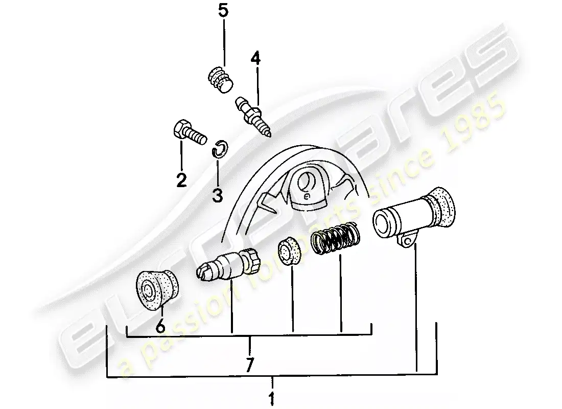 porsche 1977 (924) freno - cilindro de freno de rueda diagrama de piezas