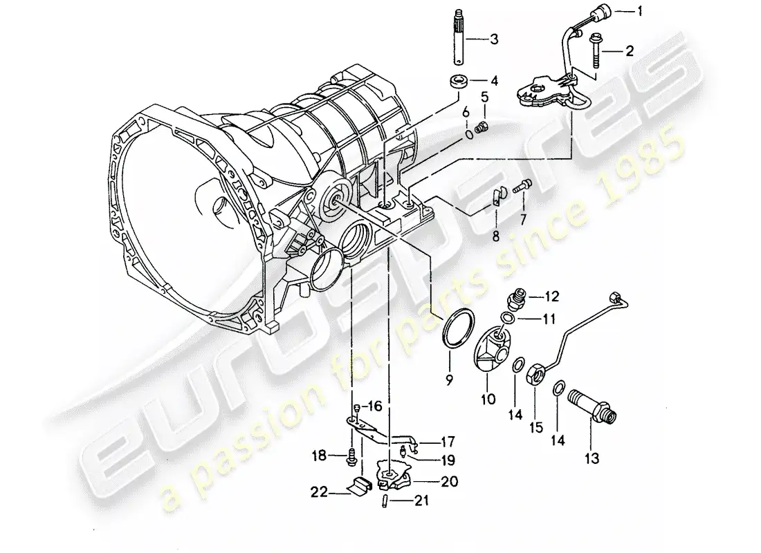 porsche 1992 (968) tiptronic - interruptor selector diagrama de piezas
