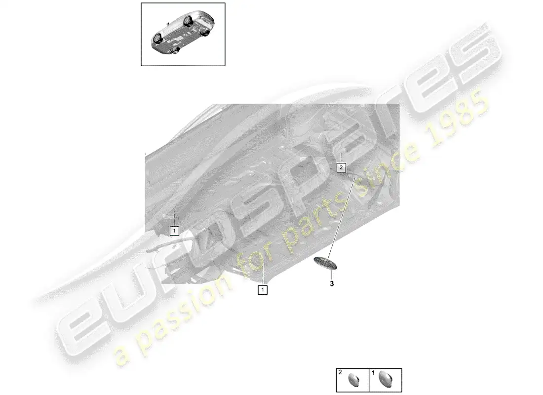 porsche 2020 (panamera 971-1) enchufar diagrama de piezas