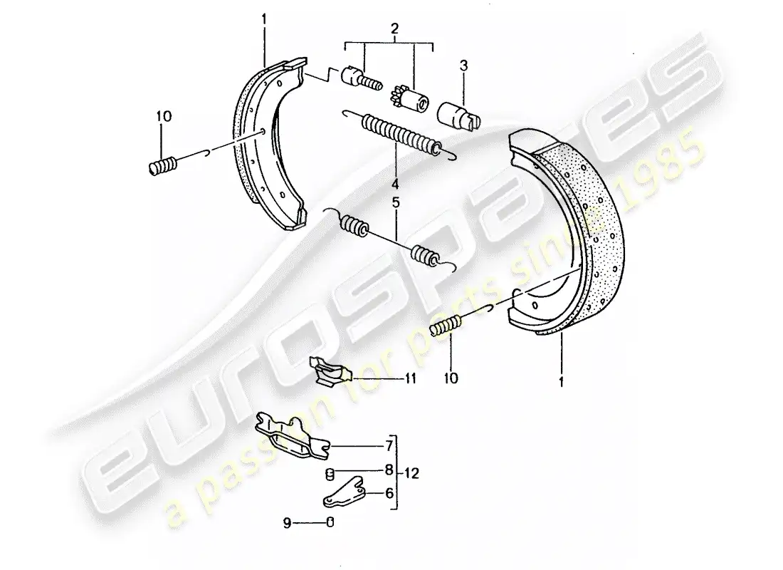 porsche 2001 (996) freno de mano diagrama de piezas