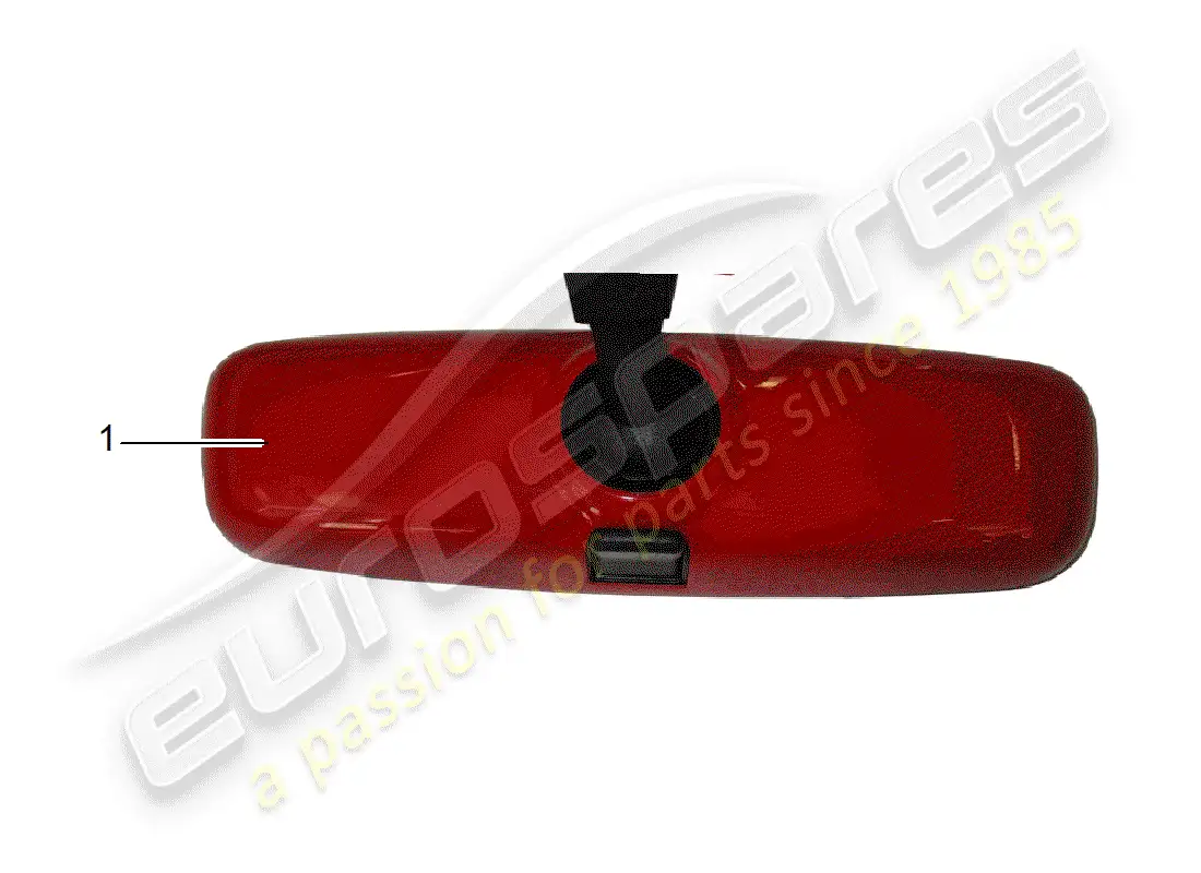 porsche 2015 (tequipment 98x/99x) espejo retrovisor interior diagrama de piezas