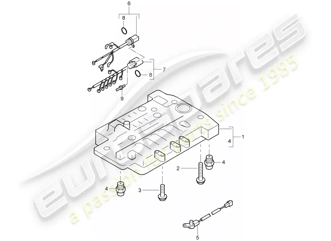 porsche 2006 (cayenne e1 9pa) tiptronic diagrama de piezas