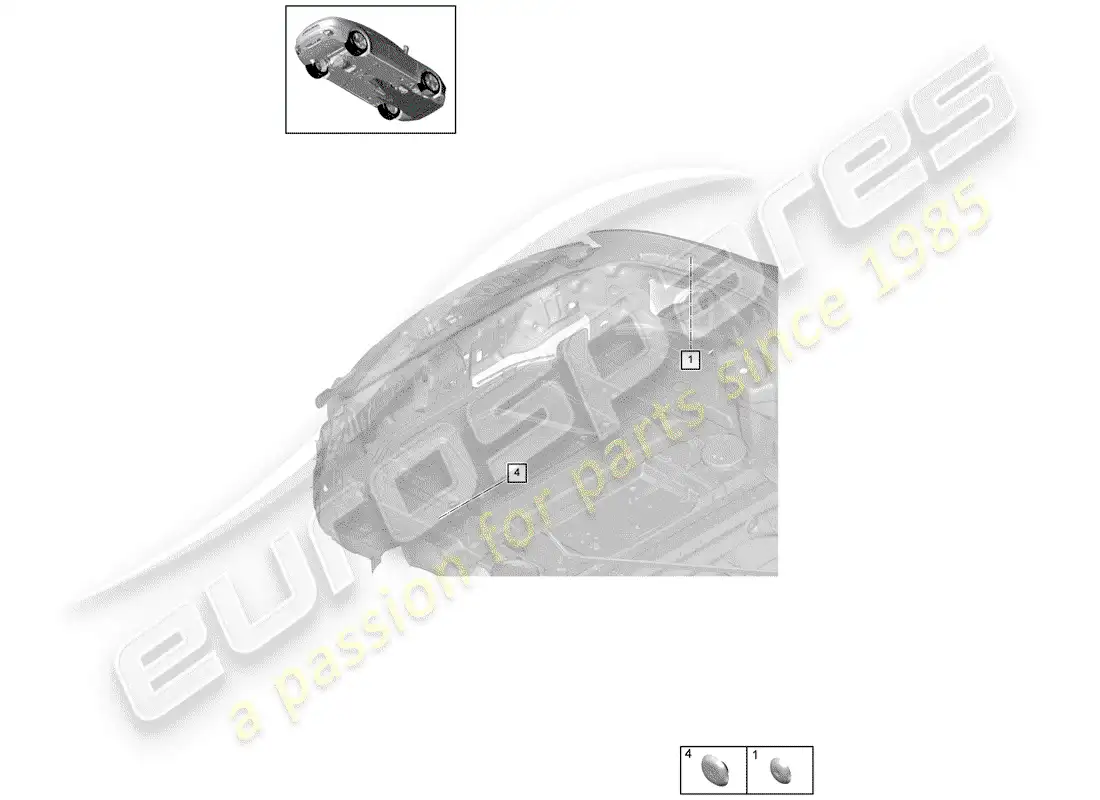 porsche 2020 (panamera 971-1) enchufar diagrama de piezas