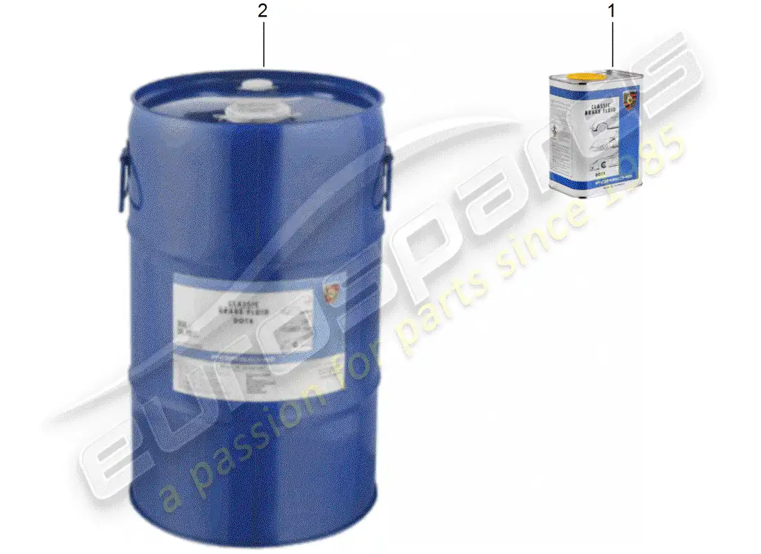 porsche 1989 (964) brake fluid - porsche classic diagrama de piezas