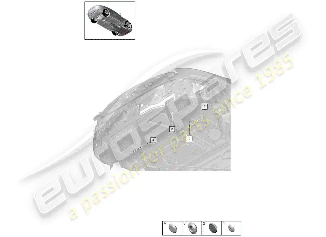 porsche 2019 (panamera 971-1) enchufar diagrama de piezas