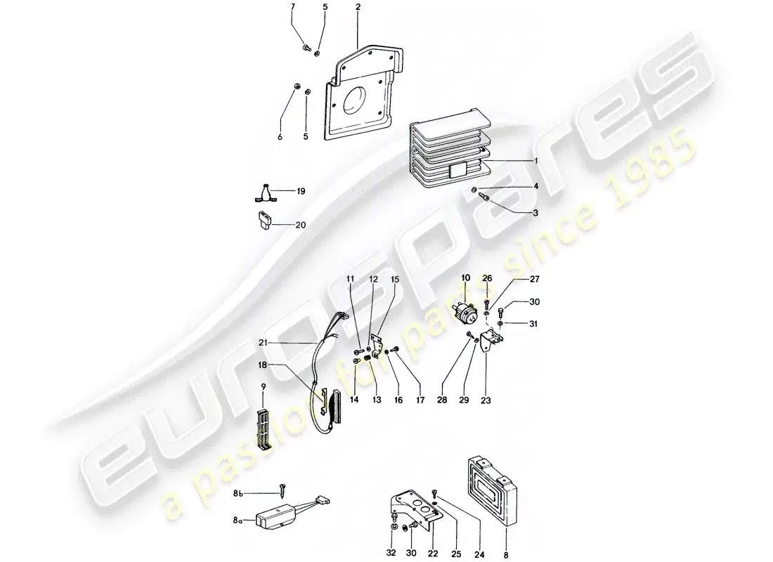 porsche 1973 (914) equipo eléctrico - motor diagrama de piezas