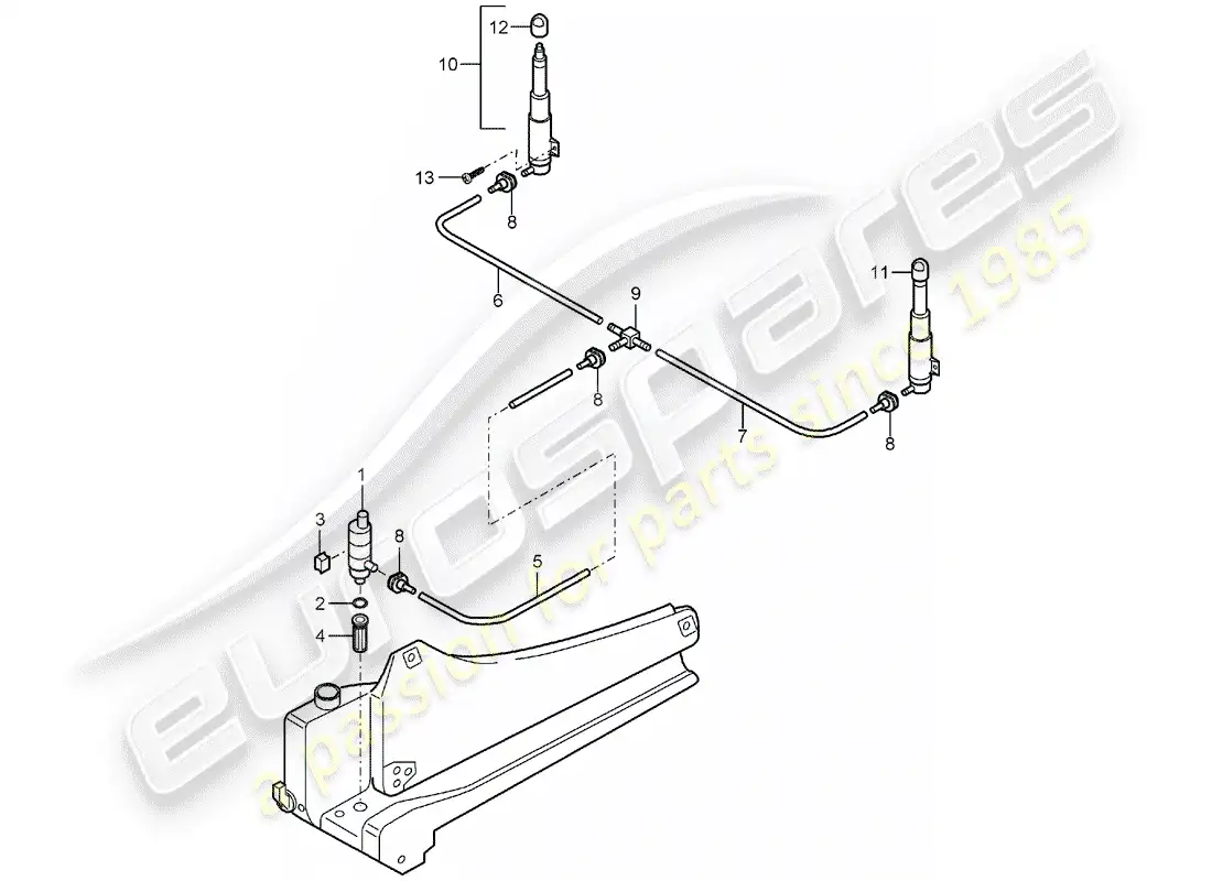 porsche 2004 (carrera gt) sistema arandela diagrama de piezas