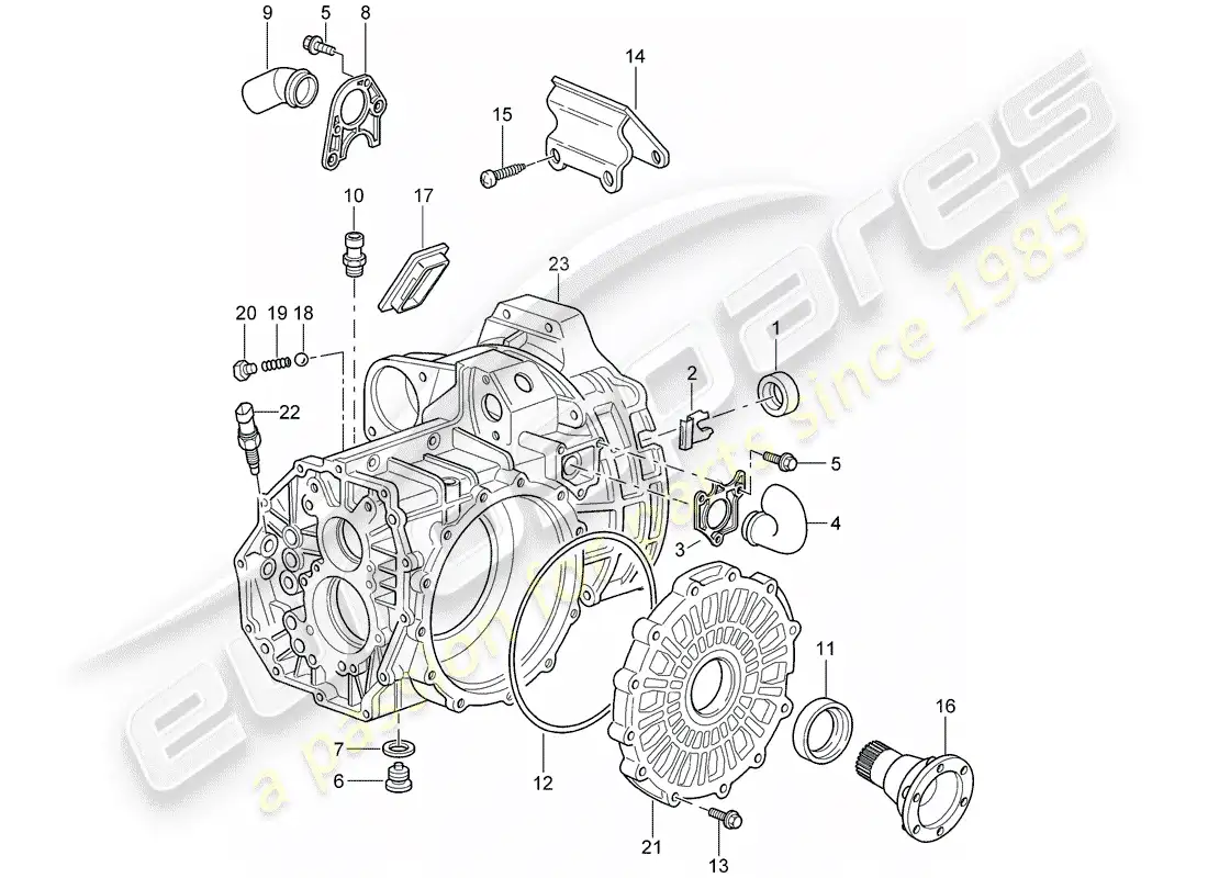 porsche 2009 997-2 turbo / gt2 caja de transmisión diagrama de piezas