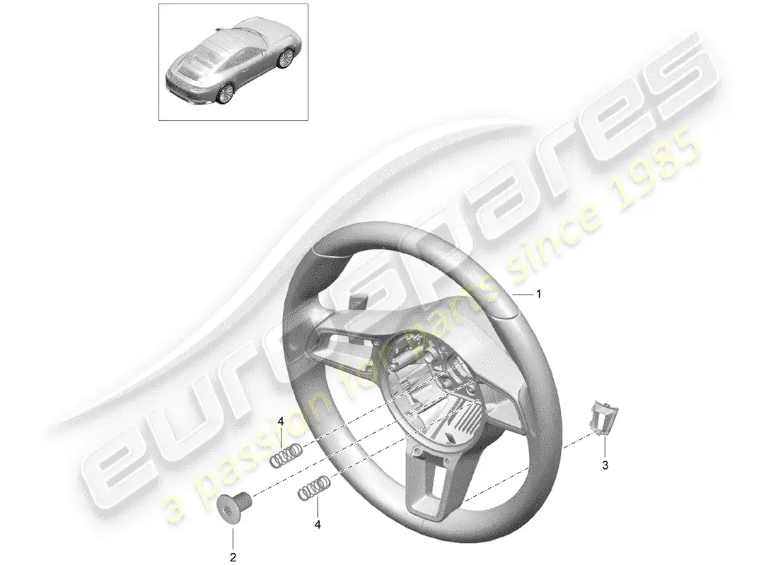 porsche 2019 (991-2) volante diagrama de piezas