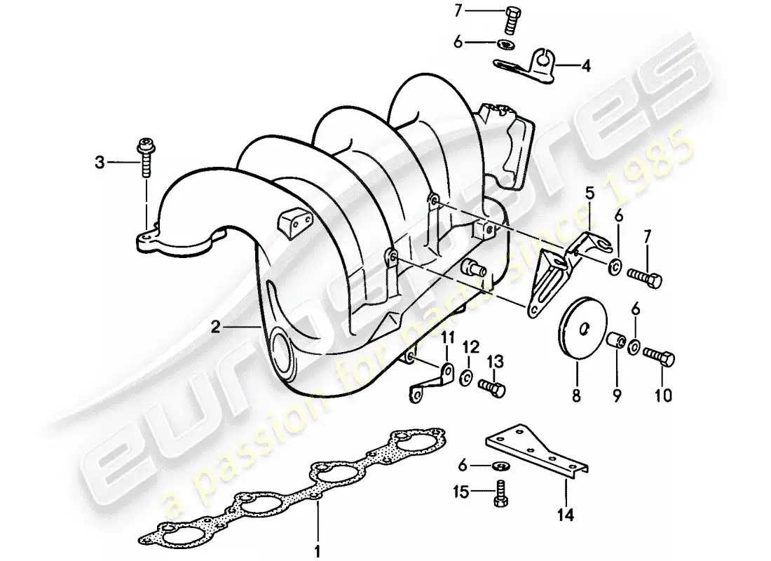porsche 1986 (944) l-jetronic - 3 diagrama de piezas