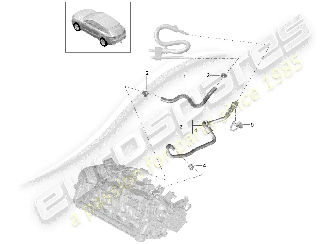 porsche 2015 (macan) fuel system diagrama de piezas