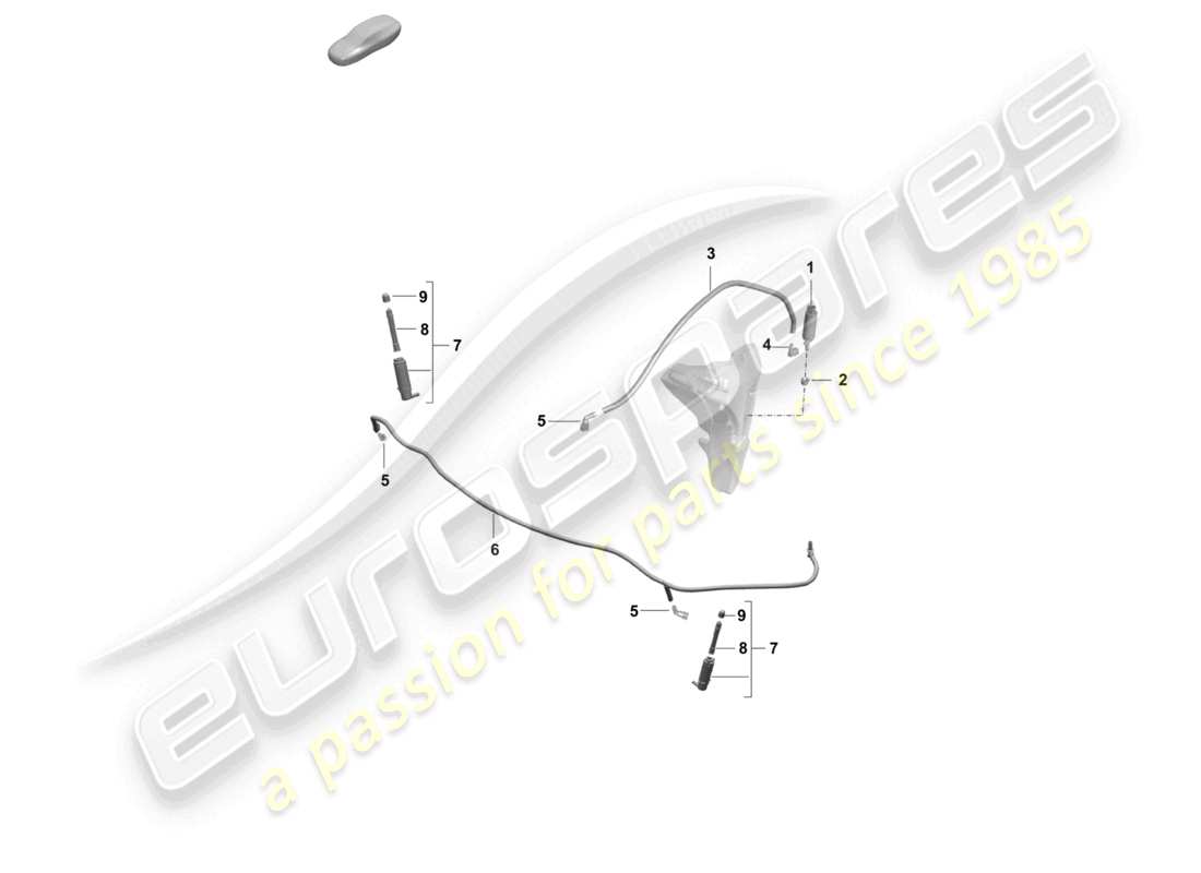 porsche 2021 (718 cayman gt4) sistema arandela diagrama de piezas