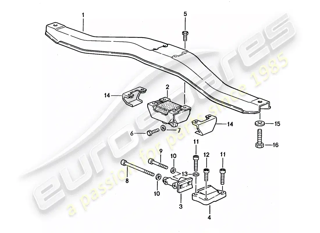 porsche 1990 (944) suspensión de la transmisión - para - transmisión automática - d >> - mj 1989 diagrama de piezas