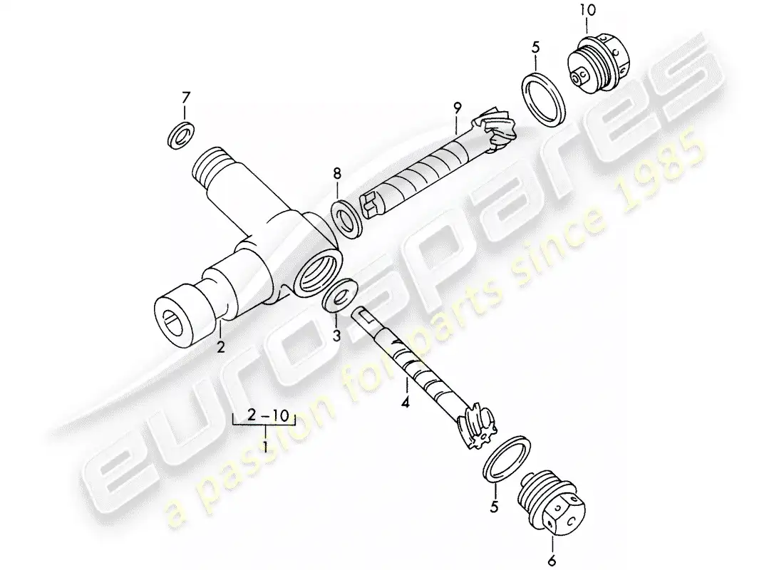 porsche 1952 (356/356a) mecanismo de conducción - tacómetro diagrama de piezas