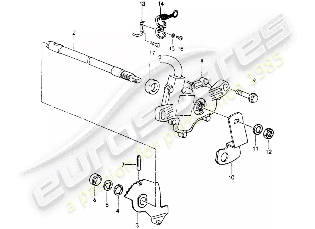 porsche 1990 (964) tiptronic - interruptor selector diagrama de piezas