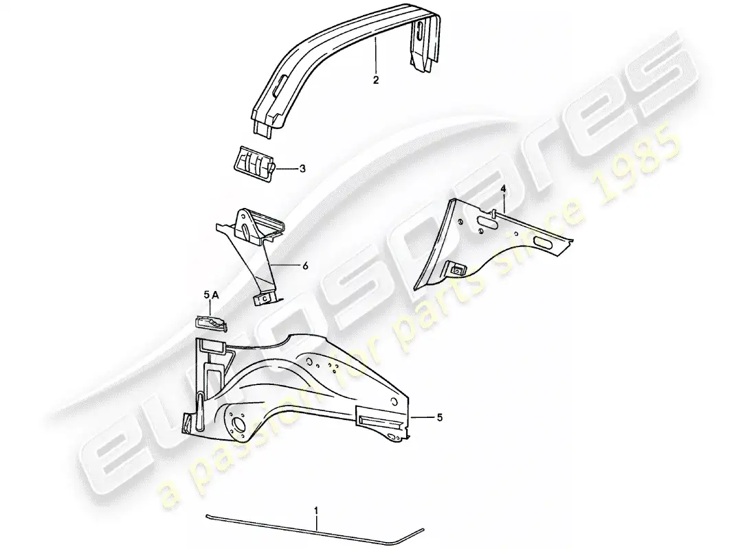 porsche 1981 (911) panel interior diagrama de piezas