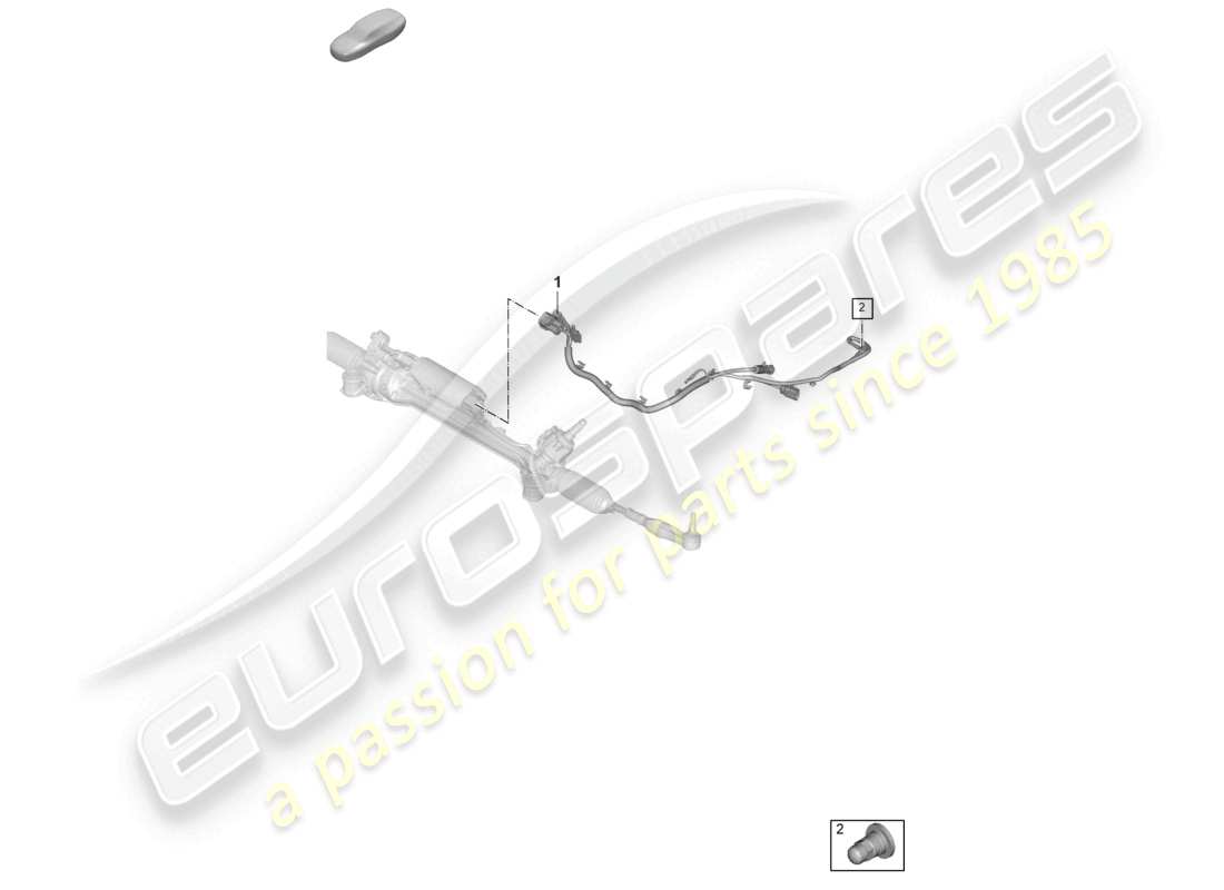porsche 2025 (panamera 976) diagrama de la pieza de dirección del juego de cables