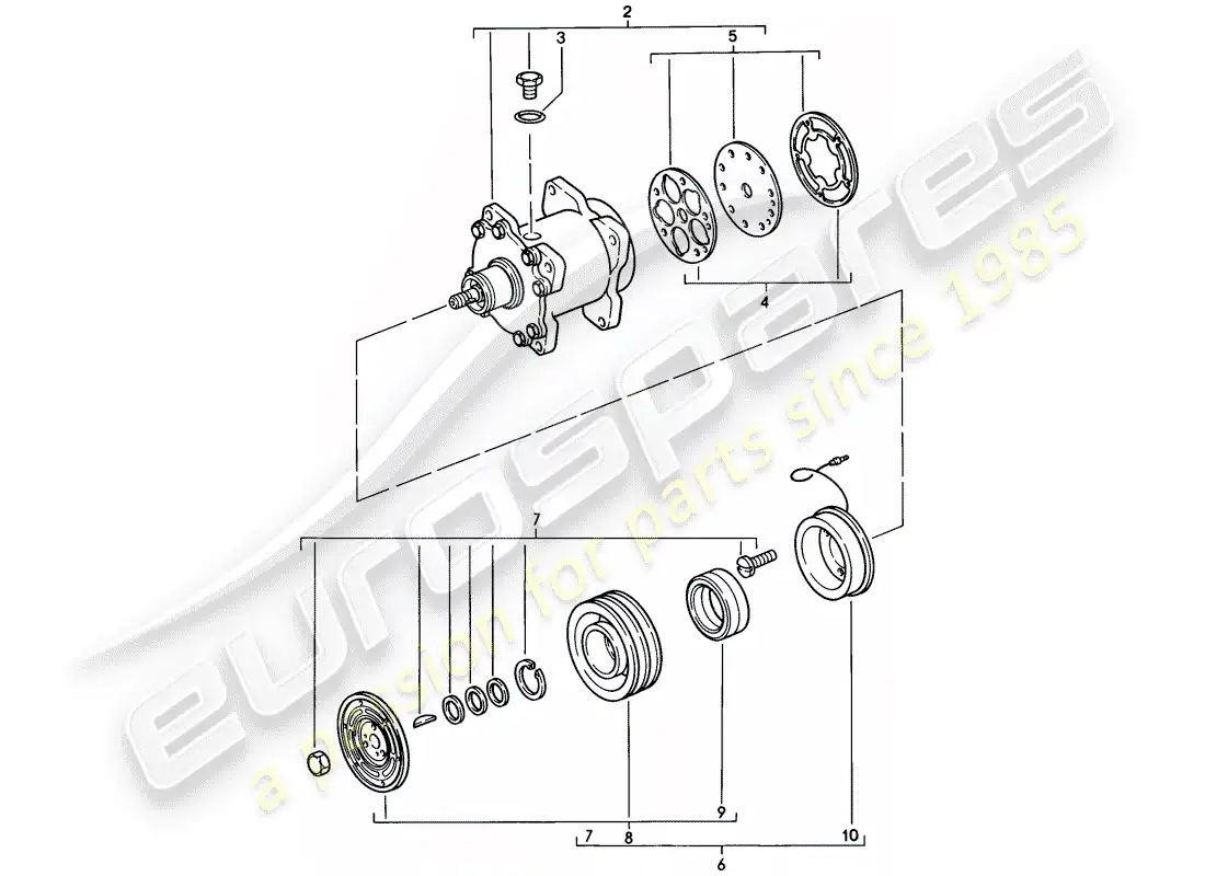 porsche 1977 (924) compresor - d >> - mj 1978 diagrama de piezas