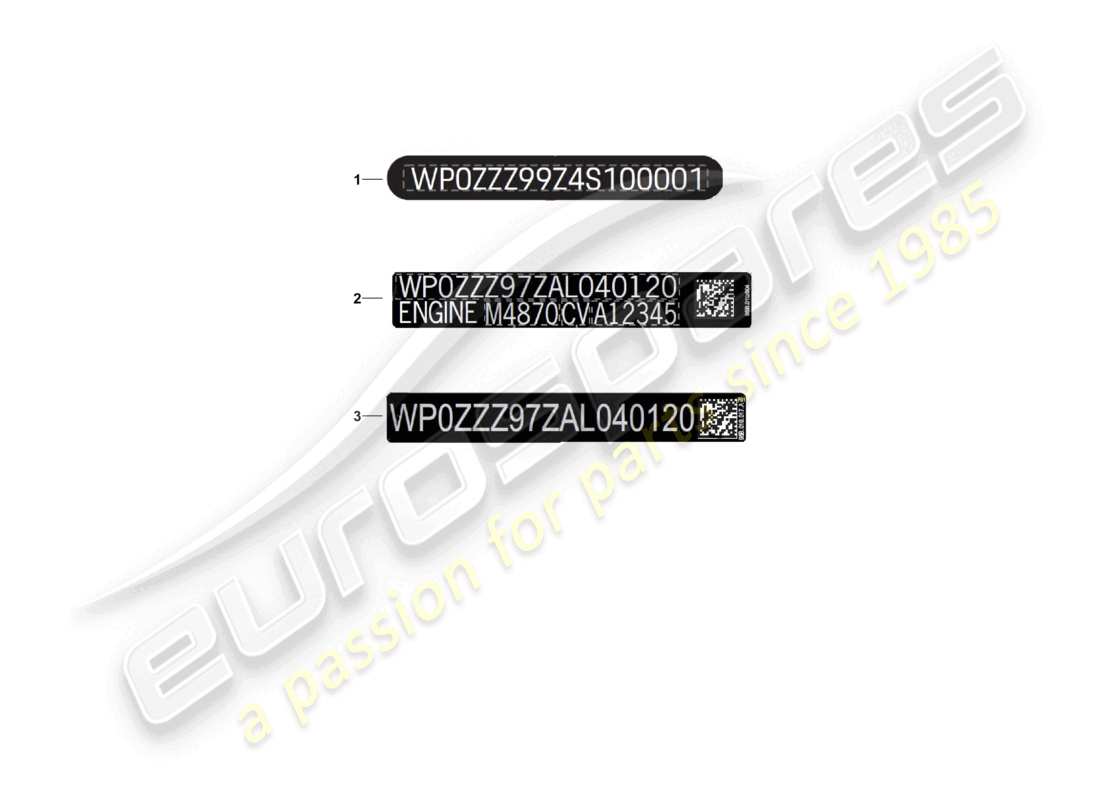porsche 2025 (992-2 gt3) señales/avisos diagrama de piezas