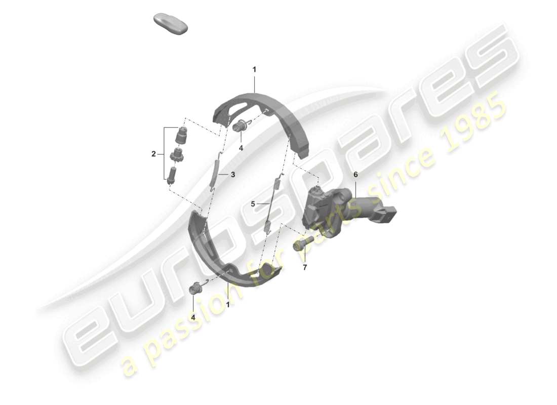 porsche 2021 (taycan 9j1-1) diagrama de piezas del freno de estacionamiento