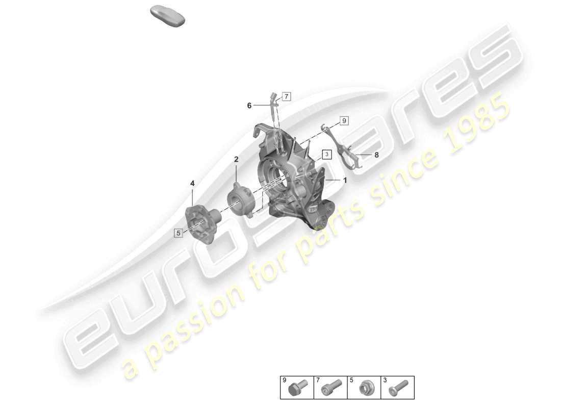 porsche 2022 (992-1) eje trasero portaruedas cubo de rueda diagrama de piezas