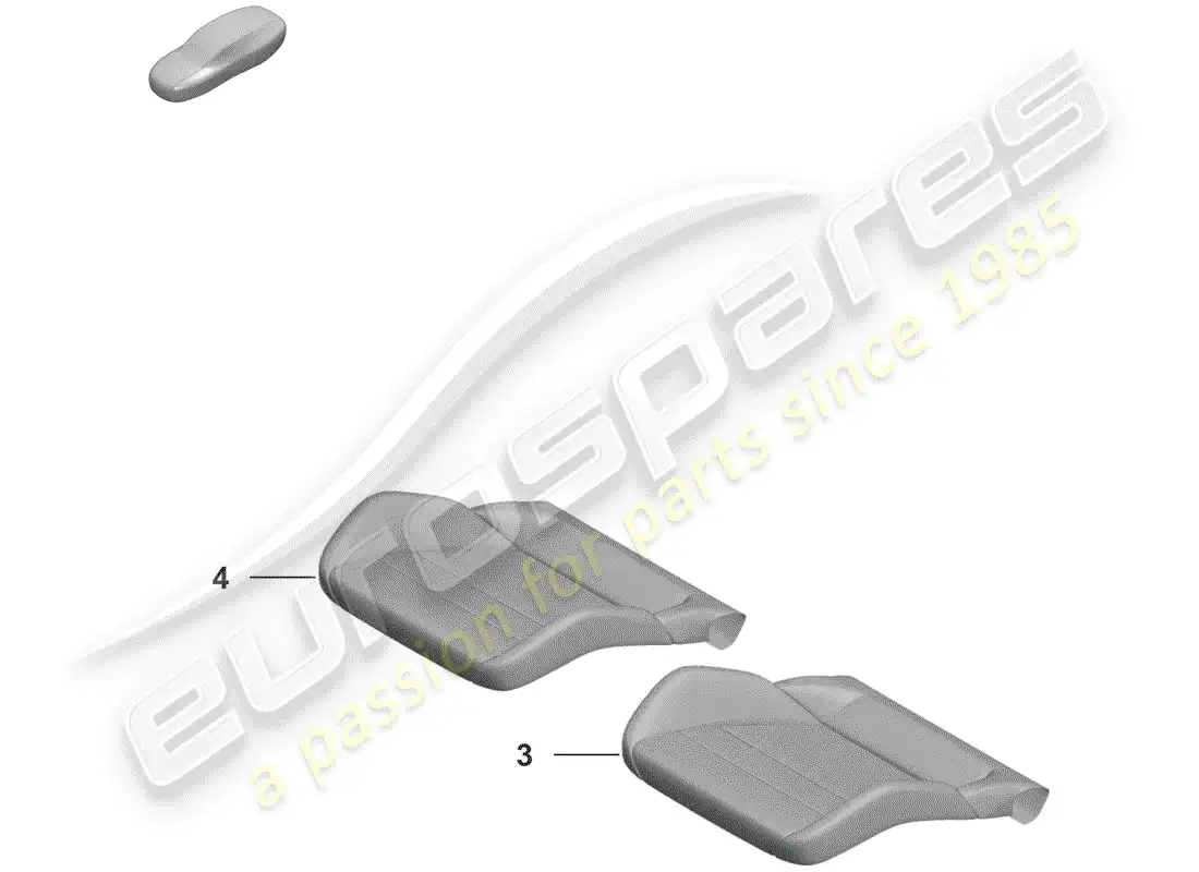 porsche 2019 (992-1) parte de espuma diagrama de piezas