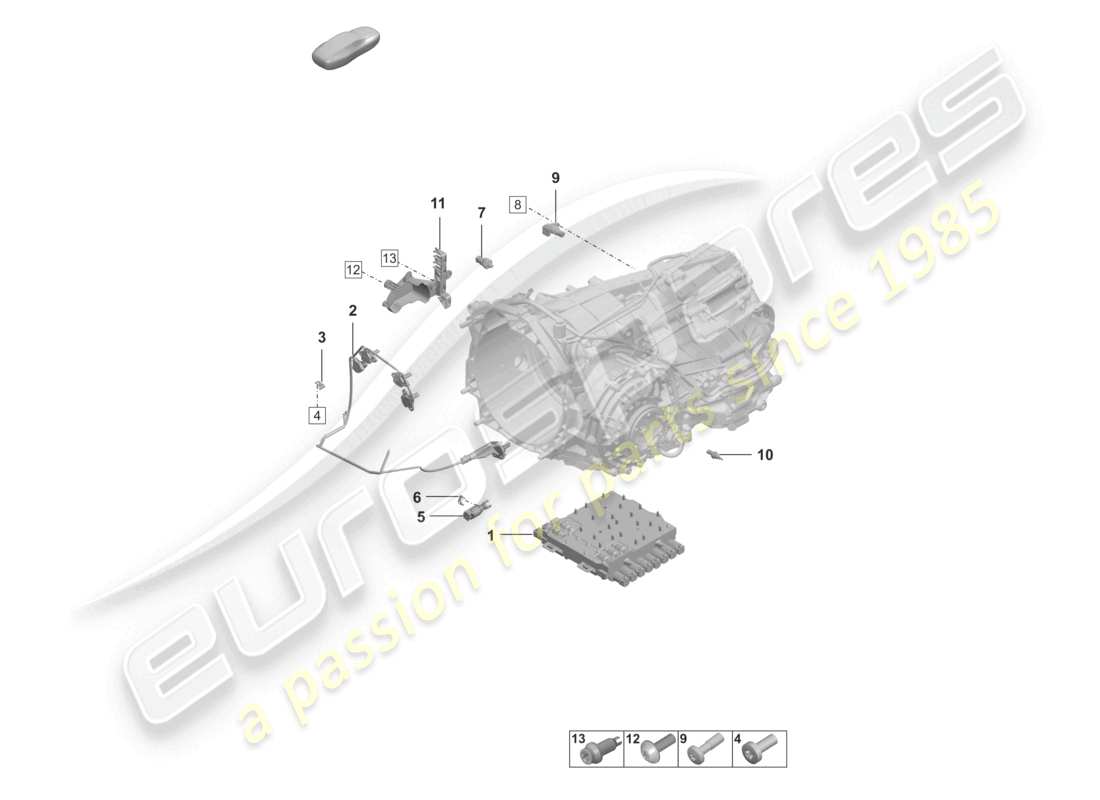 porsche 2024 (992-2) 8-speed caja de cambios de doble embrague - pdk - diagrama de piezas de sensores