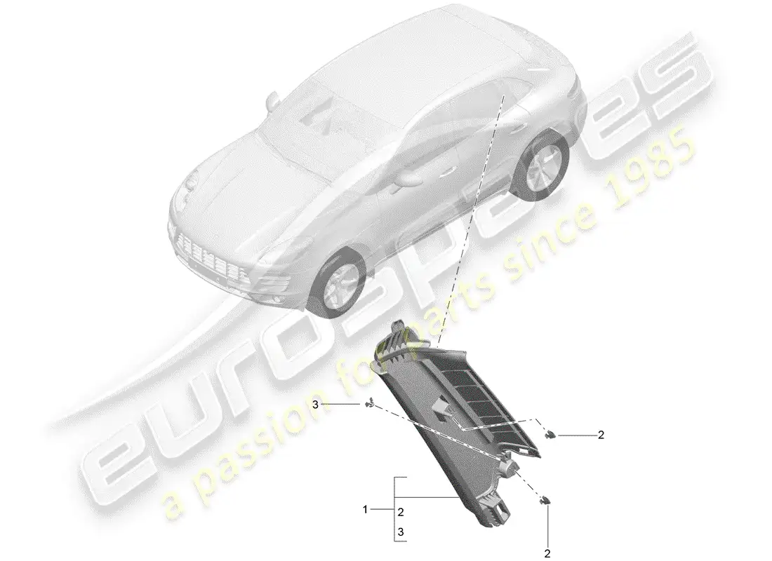 porsche 2015 (macan) recubrimiento diagrama de piezas