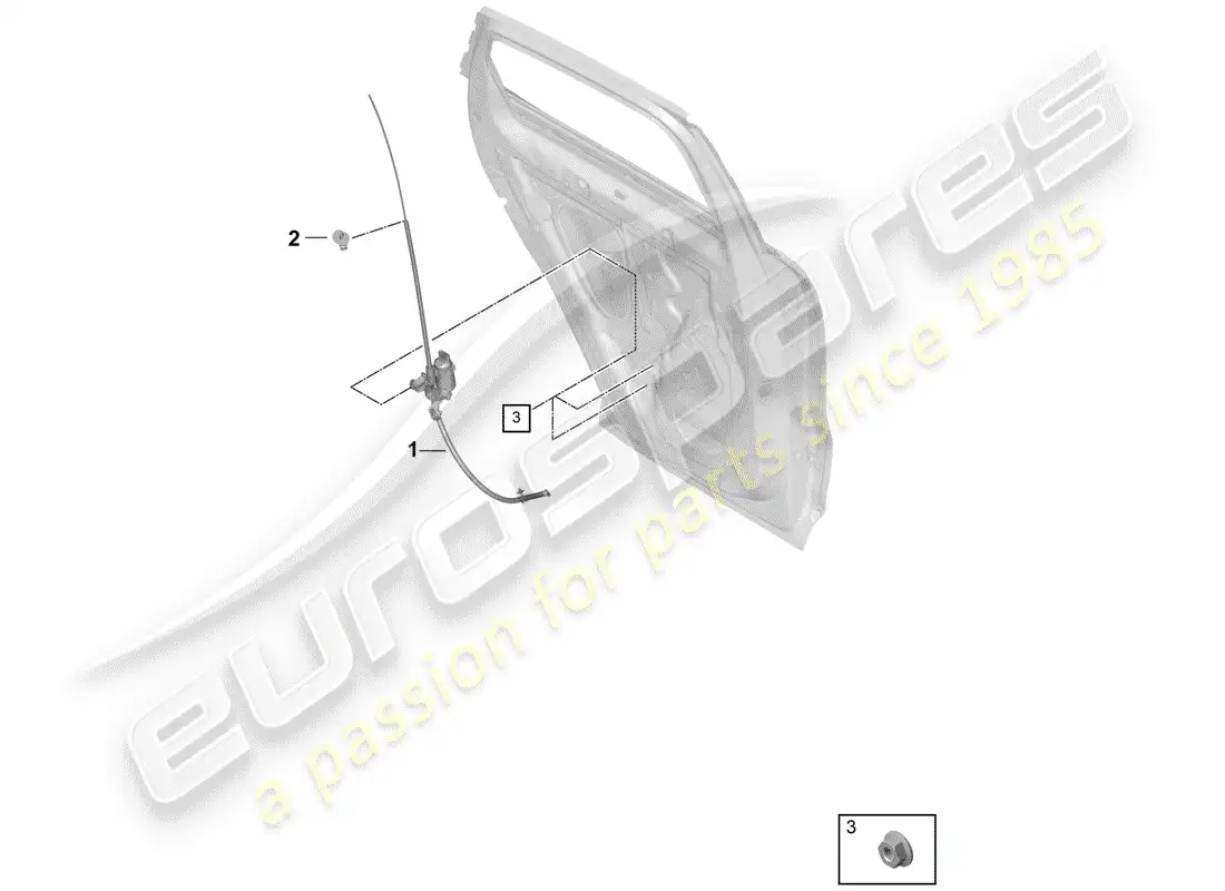 porsche 2018 (cayenne e3 9ya/9yb) ciego diagrama de piezas