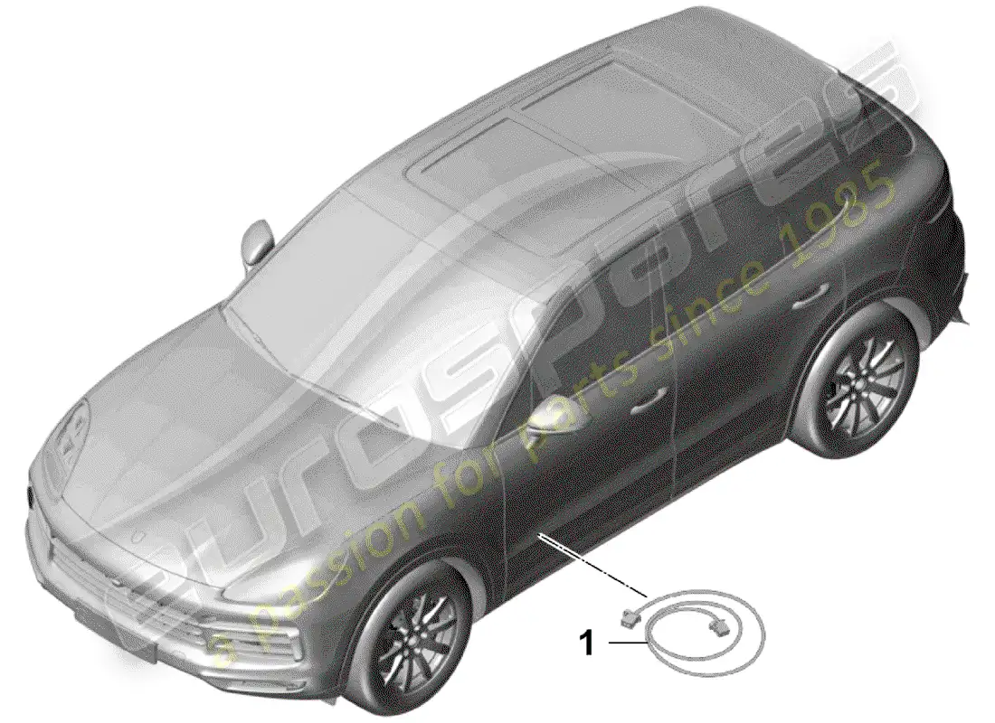 porsche 2019 (cayenne e3 9ya/9yb) fibra óptica ligera diagrama de piezas