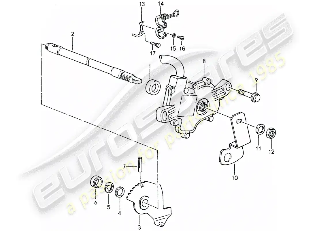 porsche 1994 (993) tiptronic - interruptor selector diagrama de piezas