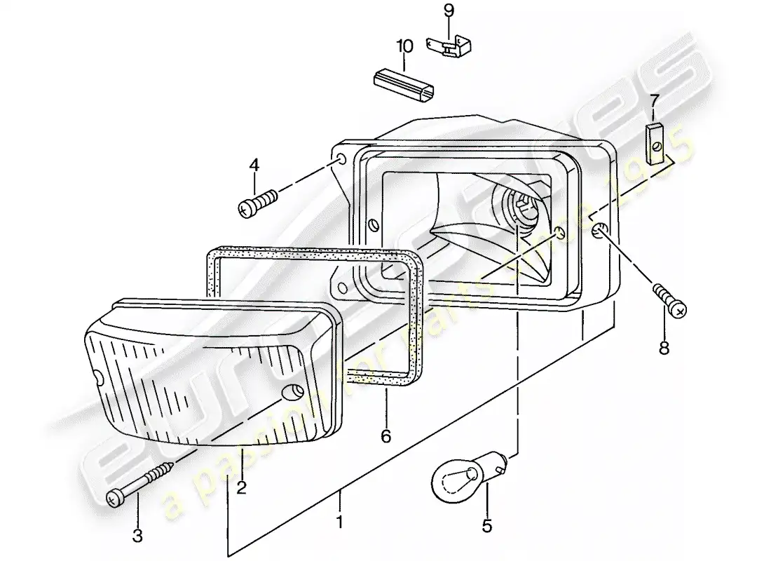porsche 1979 (924) señal de giro diagrama de piezas