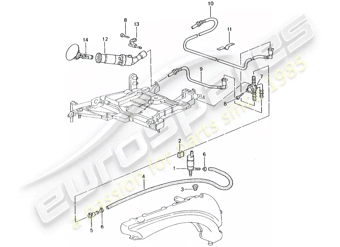porsche 2004 (996 turbo / gt2) diagrama de piezas del sistema arandela
