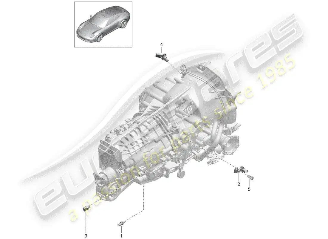 porsche 2012 (991-1) manual gearbox diagrama de piezas