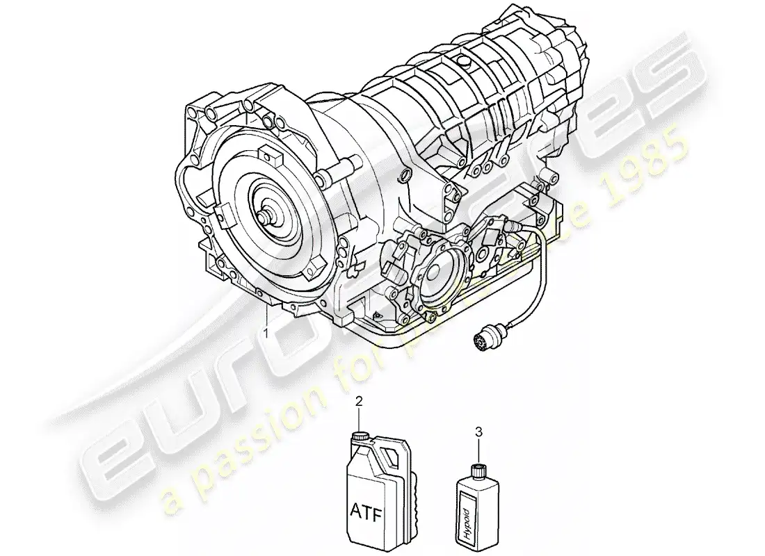 porsche 2008 (987 boxster) tiptronic diagrama de piezas