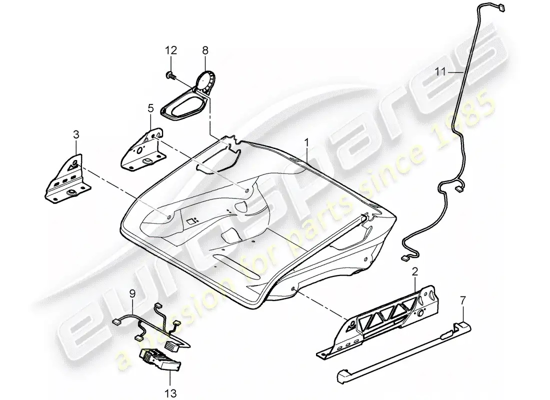 porsche 2009 997-2 turbo / gt2 asiento diagrama de piezas