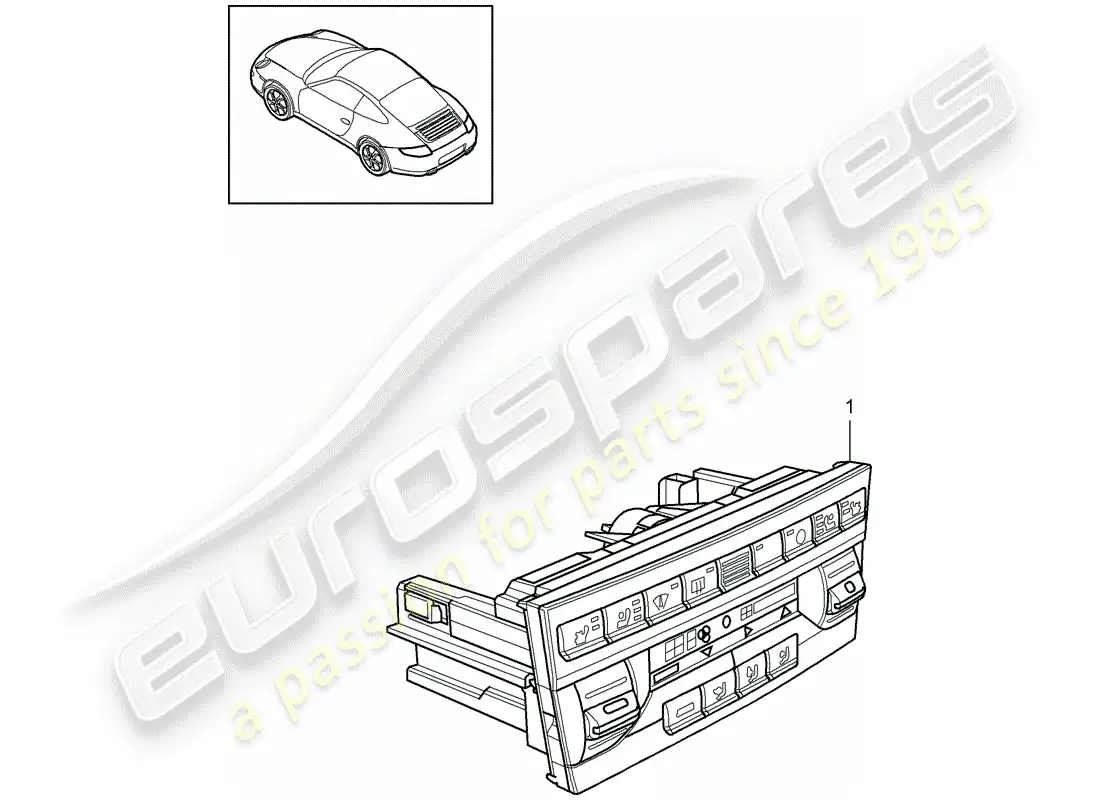 porsche 2012 (997-2) interruptor de control diagrama de piezas