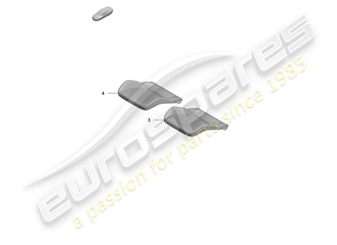 porsche 2023 (992-1 turbo / s) pieza de espuma funda de asiento asiento deportivo plus para modelos con ventilación de asiento diagrama de piezas