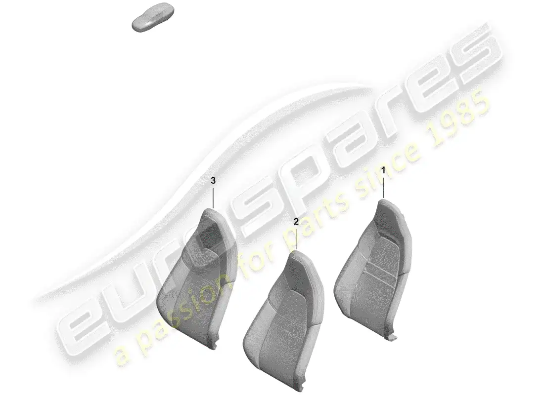 porsche 2020 (992-1) parte de espuma diagrama de piezas