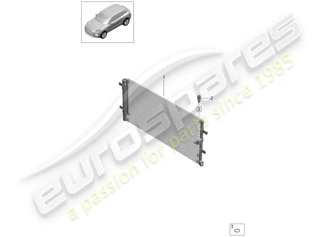 porsche 2019 (macan) condensador diagrama de piezas