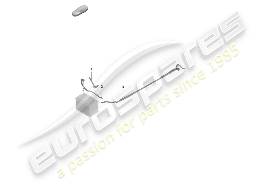 porsche 2022 (992-1 turbo / s) conjunto de cableado para batería + cable de tierra para batería diagrama de piezas