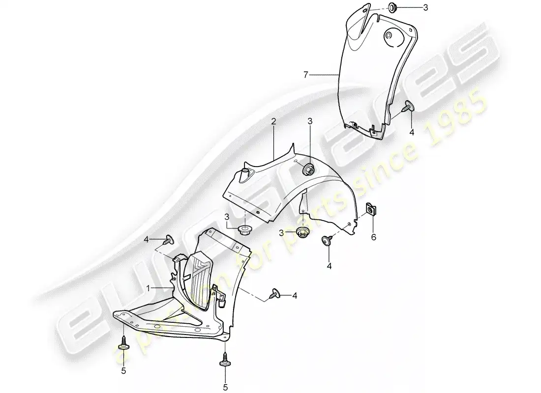 porsche 2009 (997-2) adornos diagrama de piezas