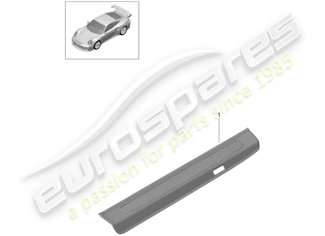 porsche 2014 (991-1 turbo) placa de protección - panel de umbral diagrama de piezas