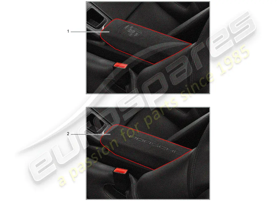 porsche 2013 (tequipment 98x/99x) cubrir diagrama de piezas