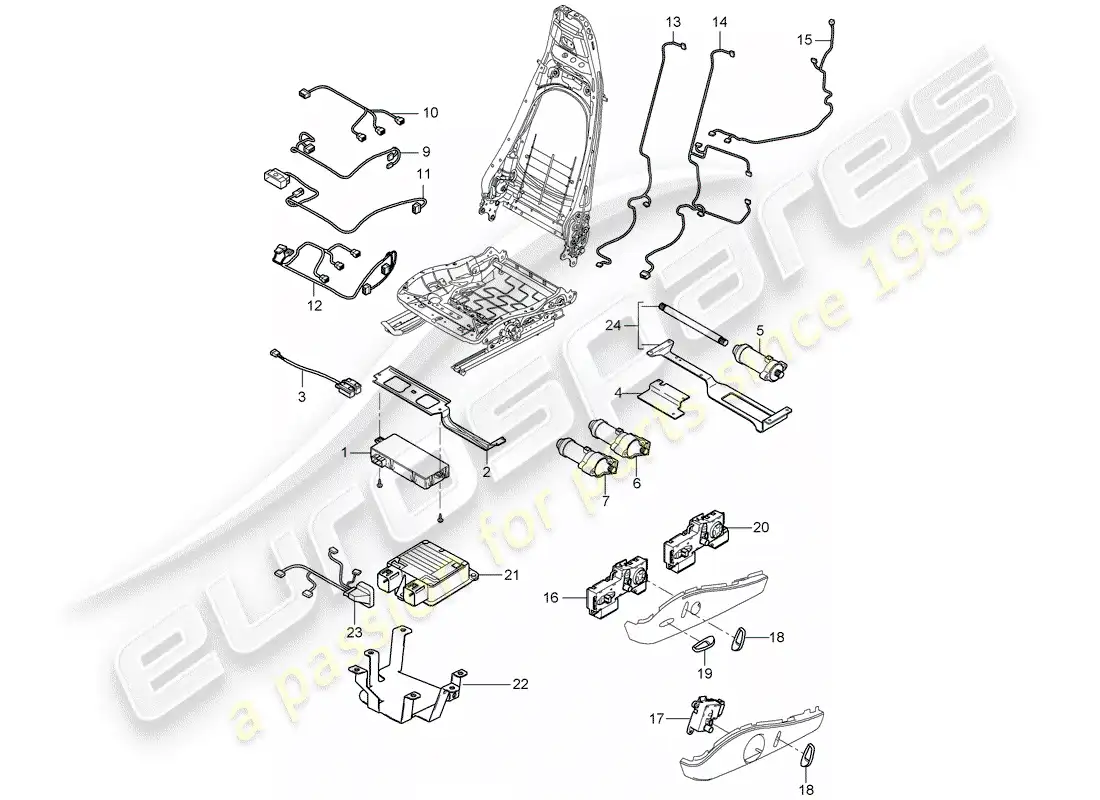 porsche 2008 (987 boxster) cableando arneses diagrama de piezas