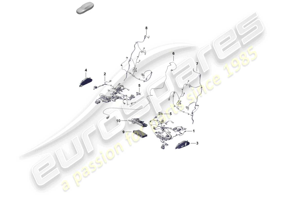 porsche 2026 (cayenne e3 pa) asiento estándar eléctrico diagrama de piezas