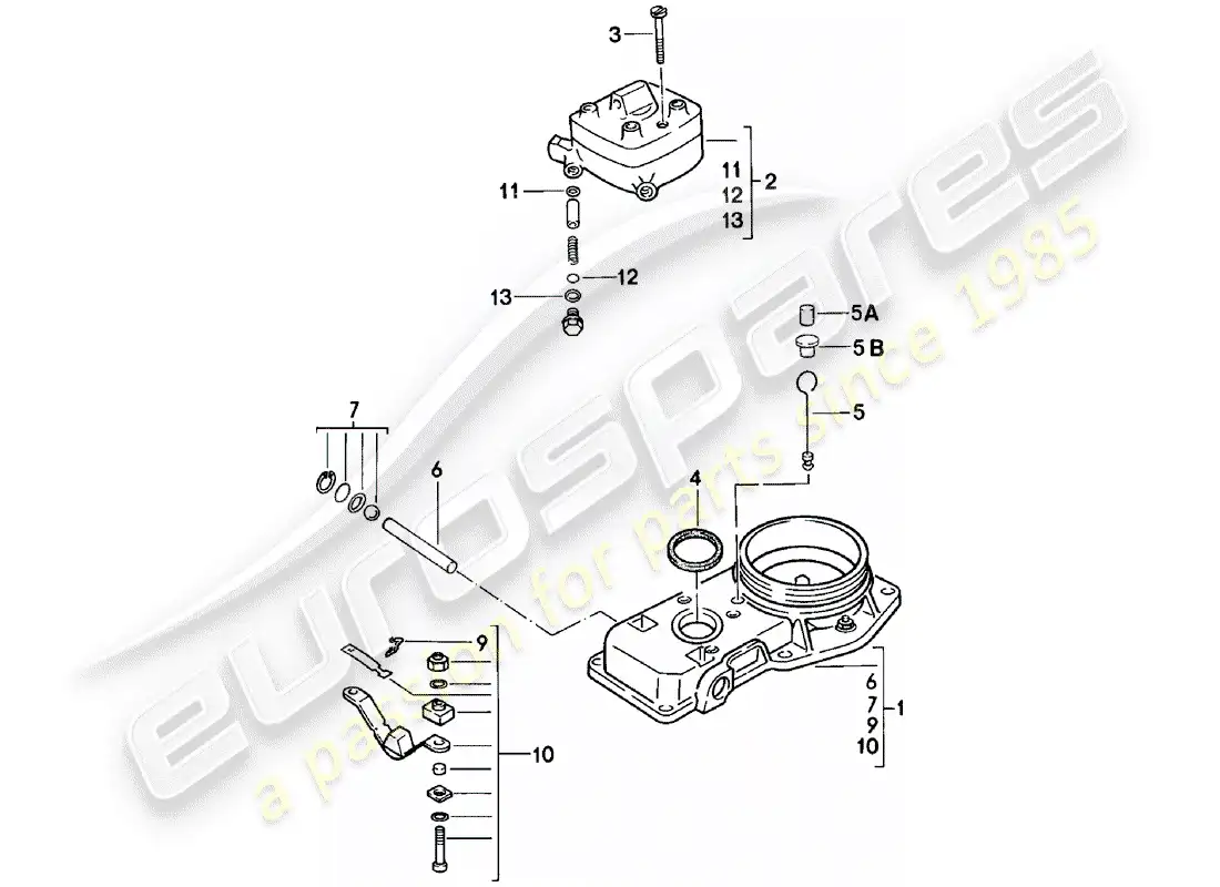 porsche 1981 (924) k-jetronic - 1 - unidad de control de mezcla diagrama de piezas