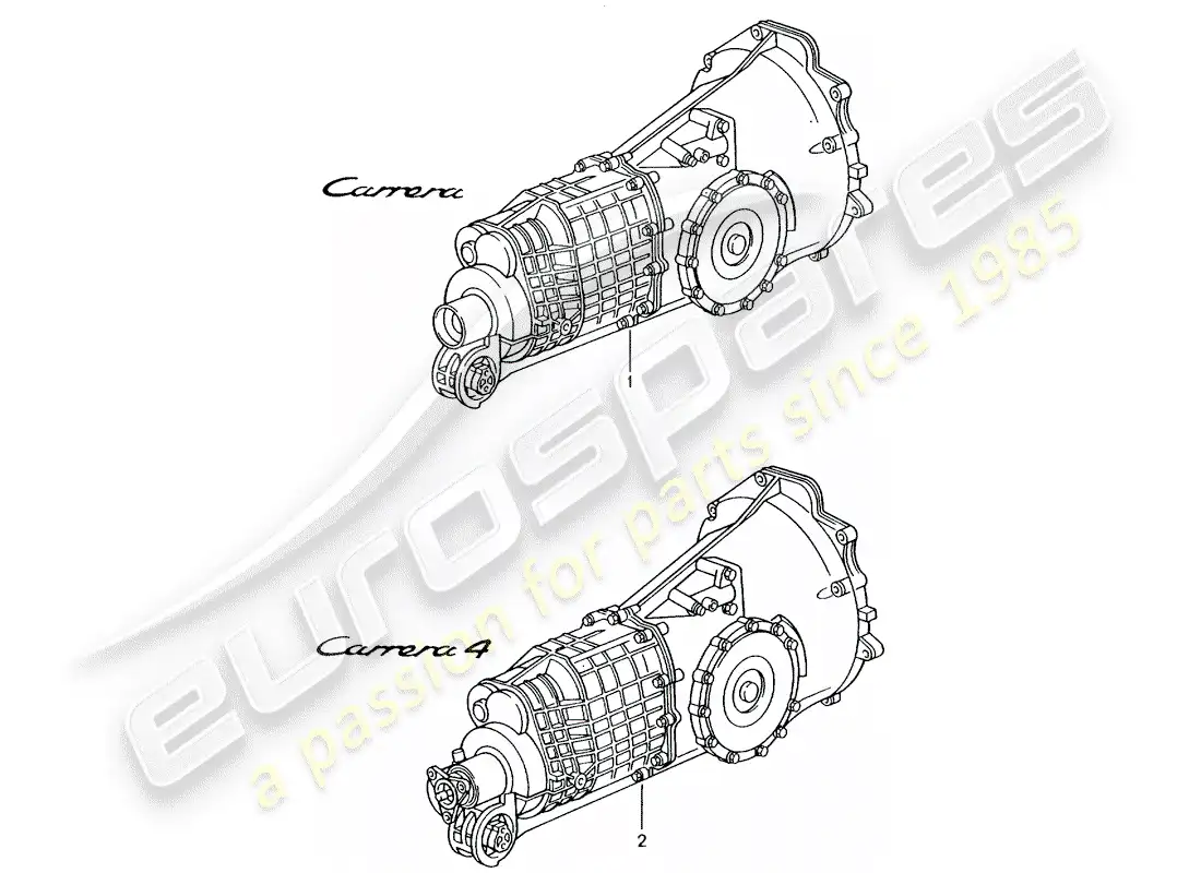 porsche 2004 (996) caja de cambios diagrama de piezas