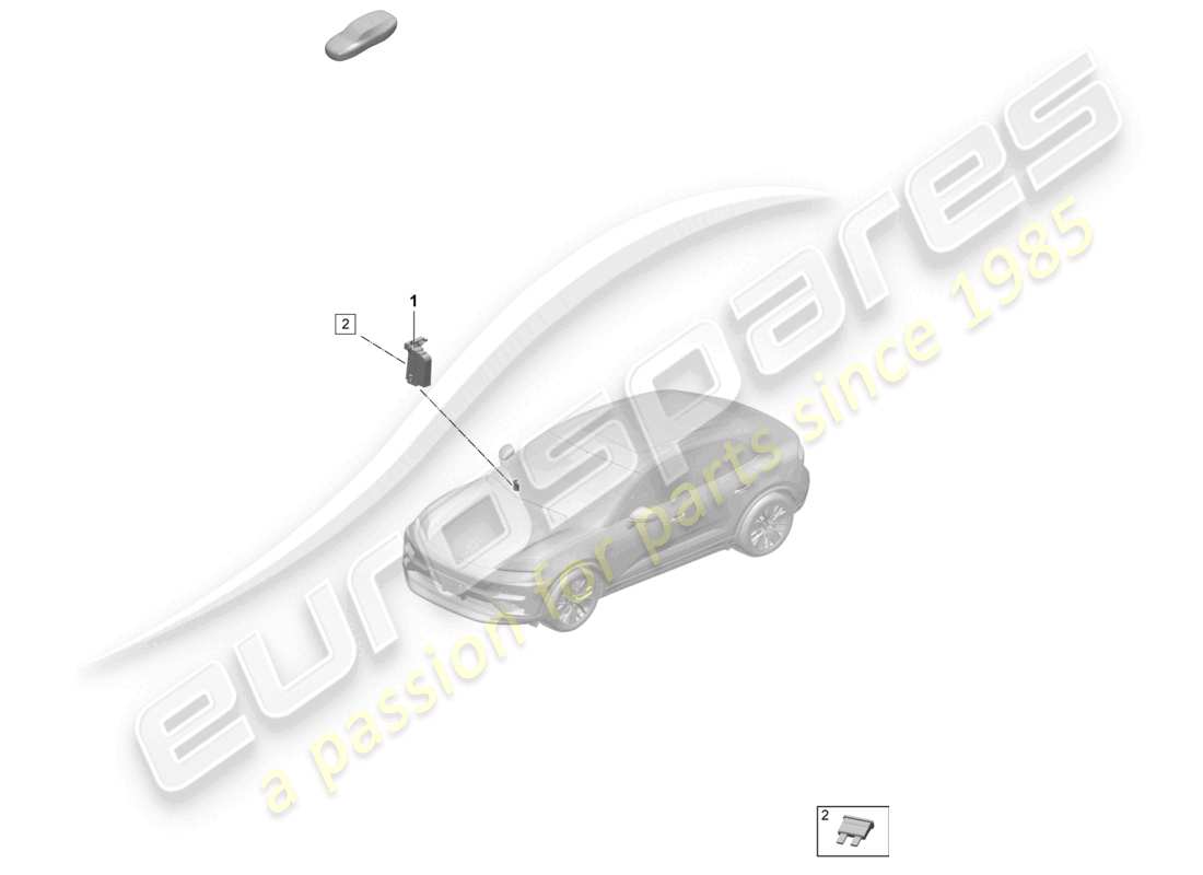 porsche 2025 (macan-e) diagrama de piezas del fusible plano del pilar a de la caja de fusibles